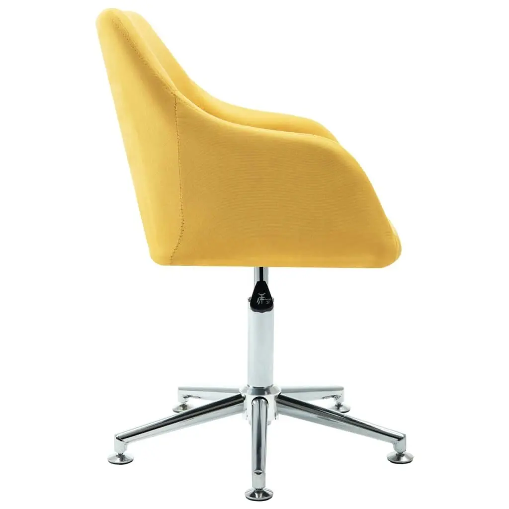 Swivel Dining Chair Yellow Fabric 323038