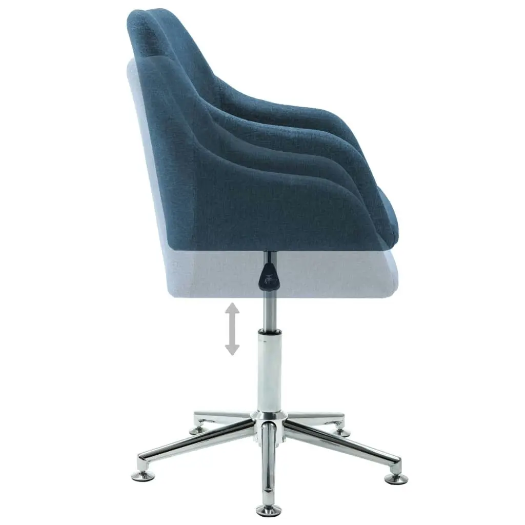 Swivel Dining Chair Blue Fabric 323035