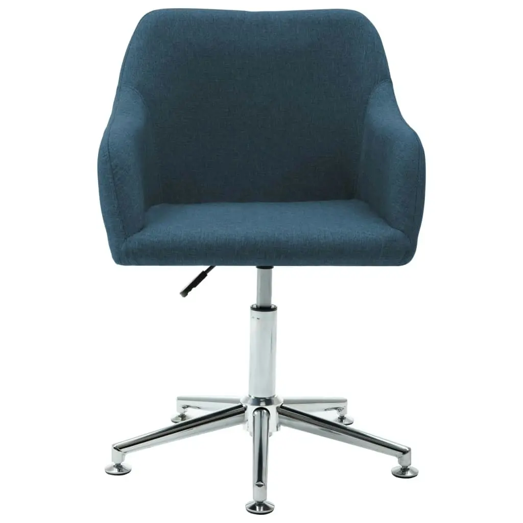 Swivel Dining Chair Blue Fabric 323035