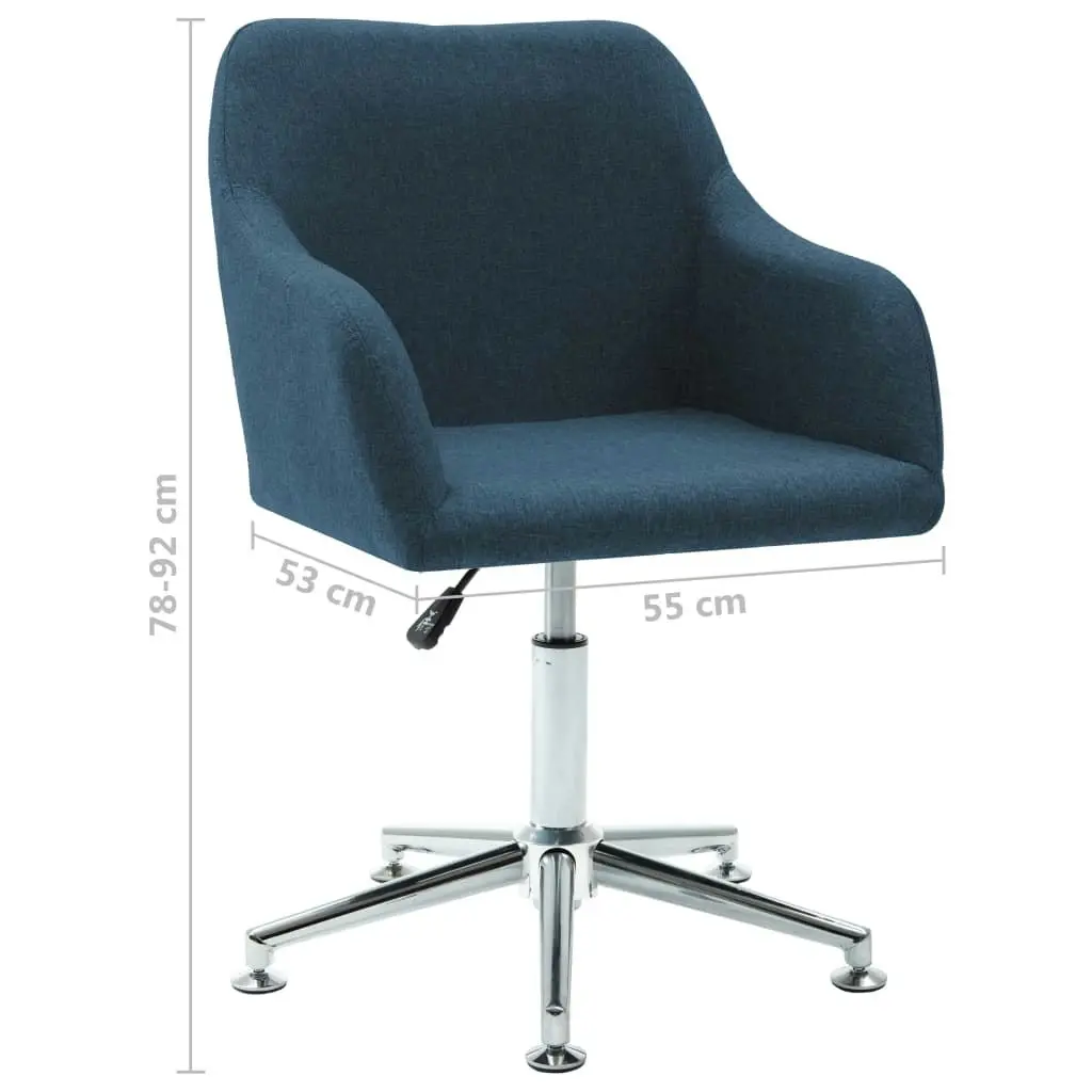 Swivel Dining Chair Blue Fabric 323035