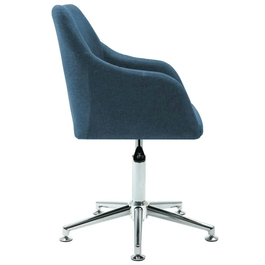 Swivel Dining Chair Blue Fabric 323035