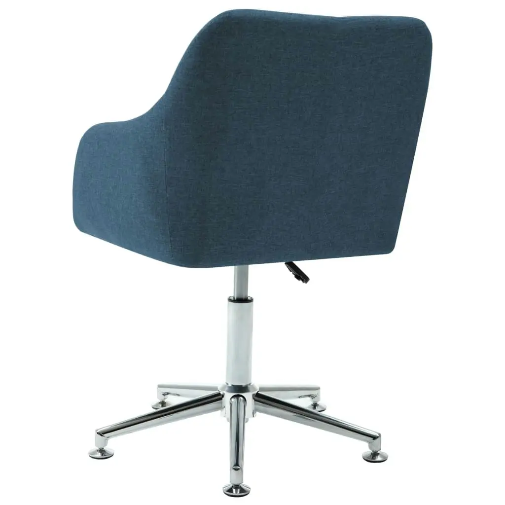 Swivel Dining Chair Blue Fabric 323035