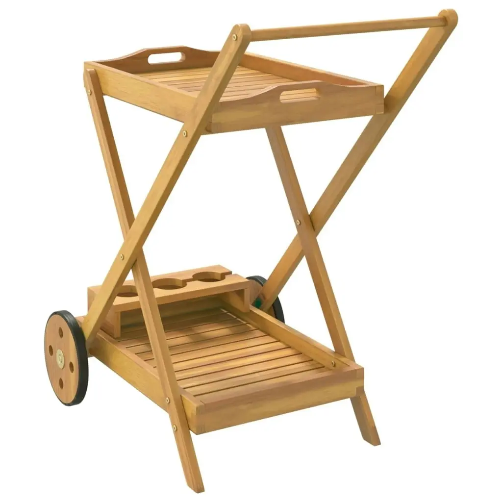 Tea Trolley 54x87x90 cm Solid Wood Acacia 319424