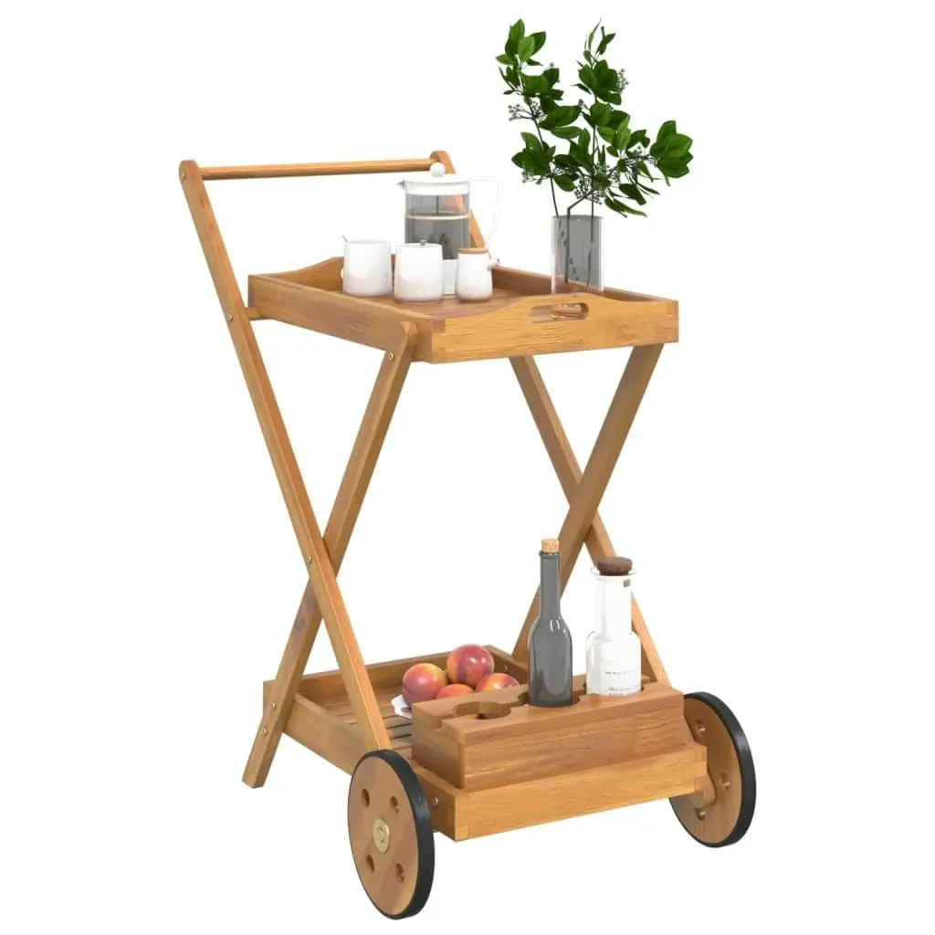 Tea Trolley 54x87x90 cm Solid Wood Acacia 319424