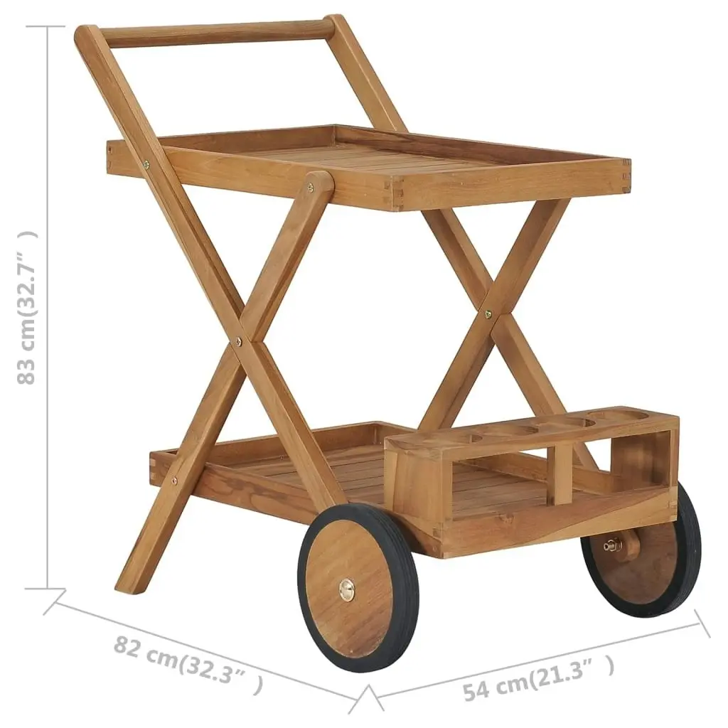 Tea Trolley Solid Teak Wood 49425