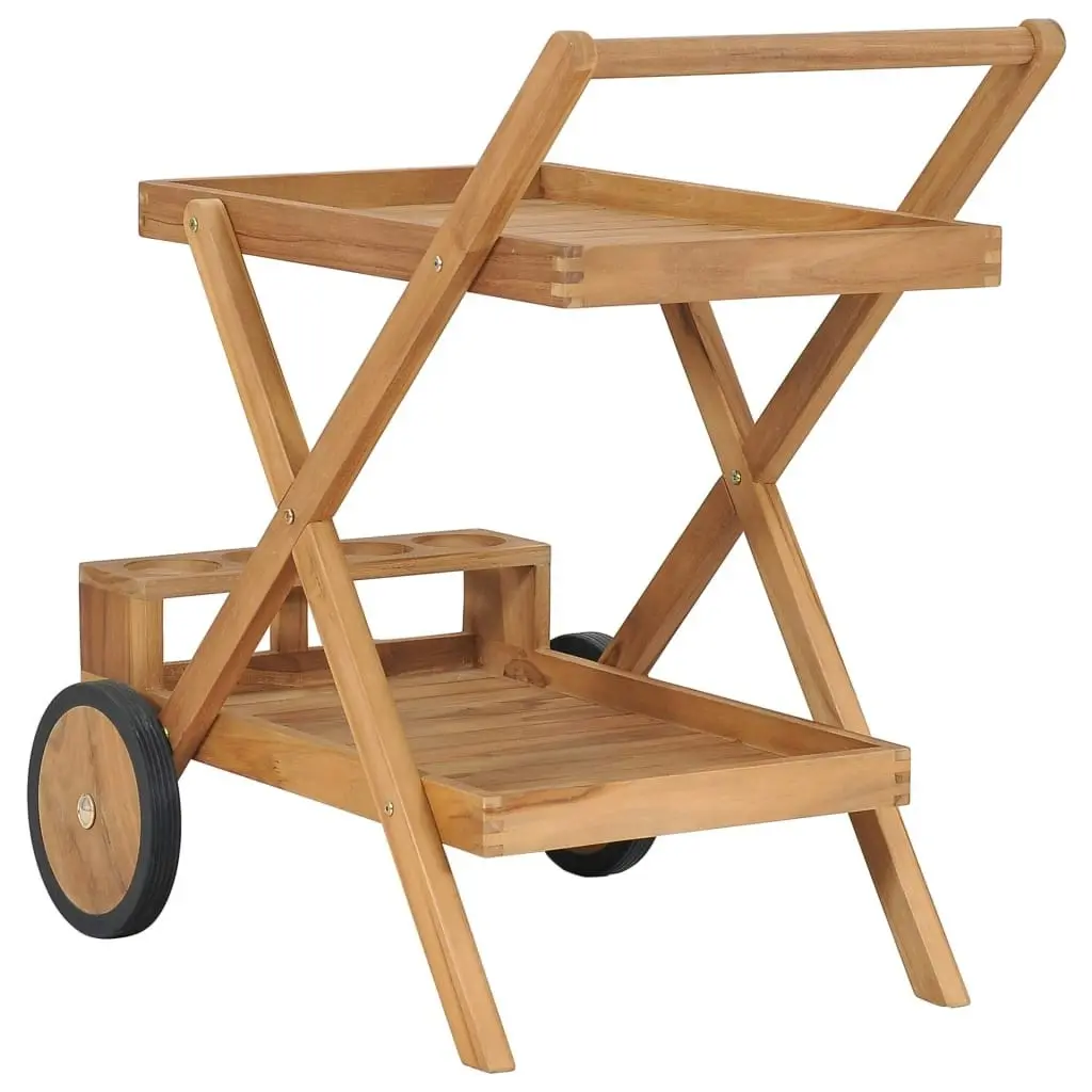 Tea Trolley Solid Teak Wood 49425