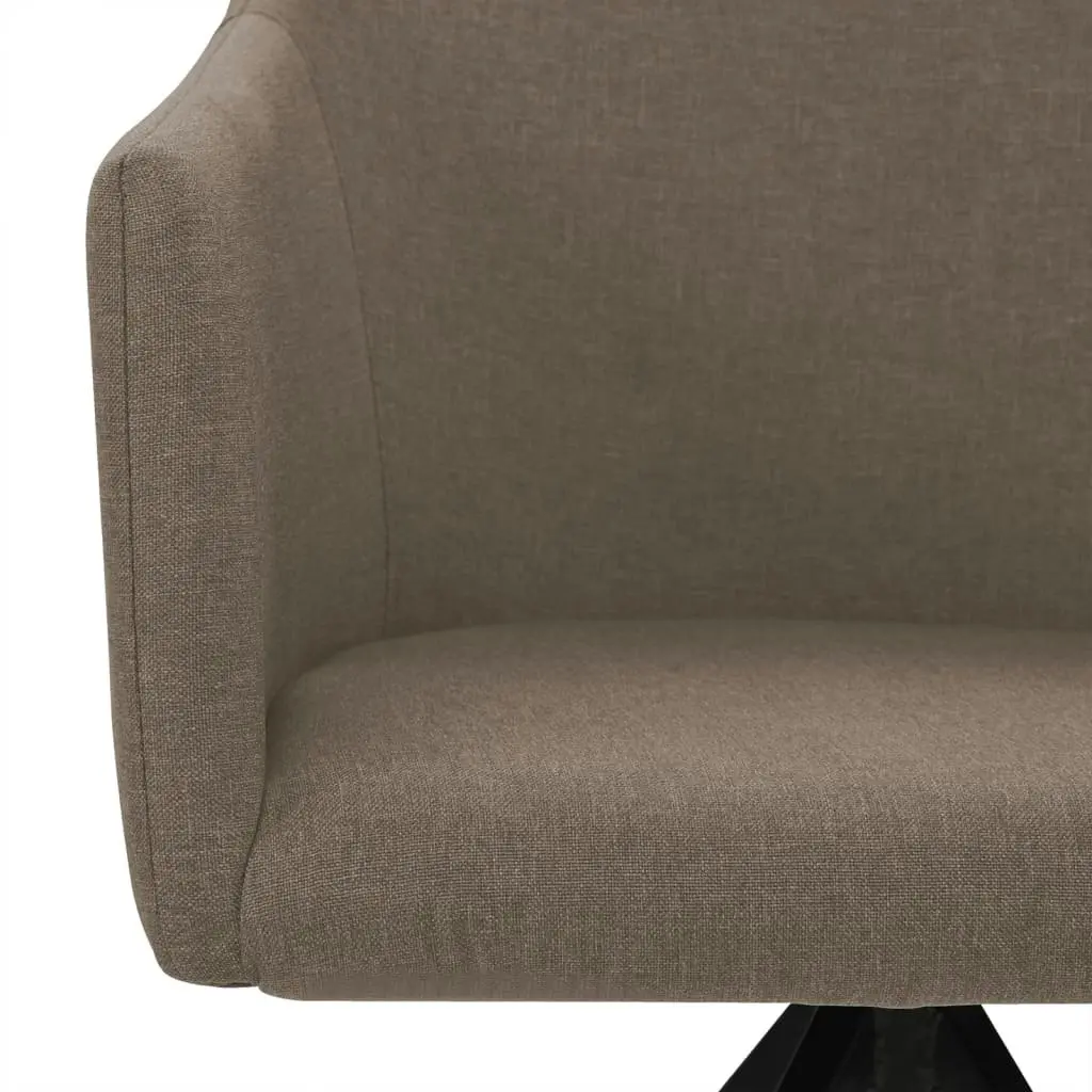 Swivel Dining Chairs 2 pcs Taupe Fabric 323081