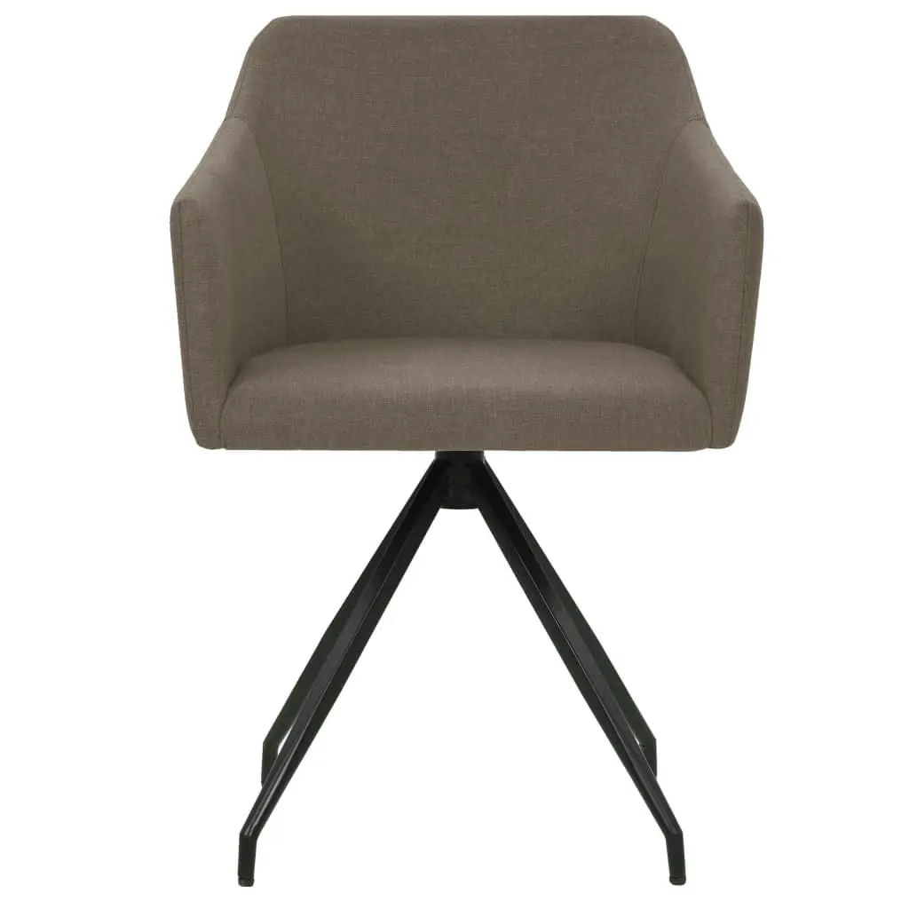 Swivel Dining Chairs 2 pcs Taupe Fabric 323081