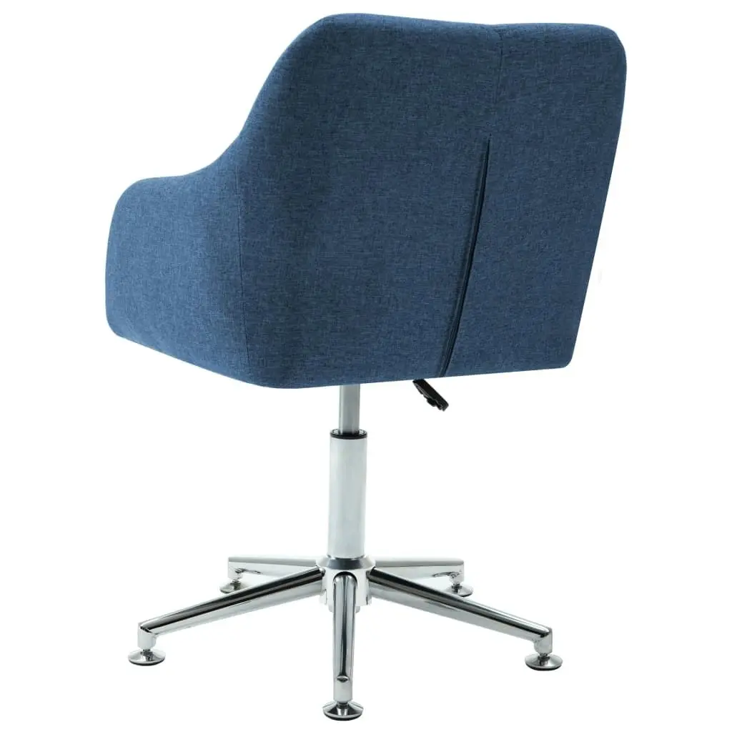 Swivel Dining Chair Blue Fabric 283473