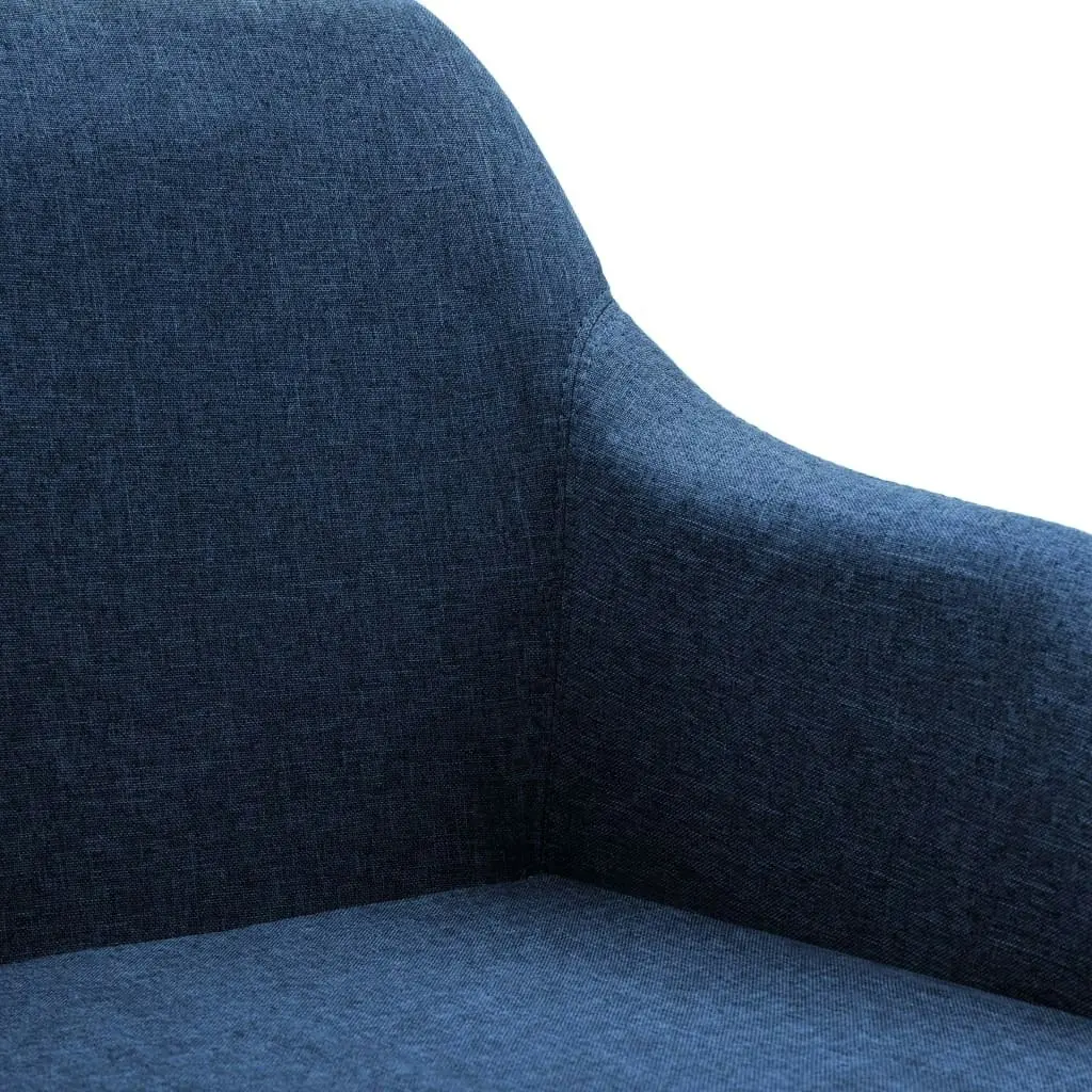 Swivel Dining Chair Blue Fabric 283473