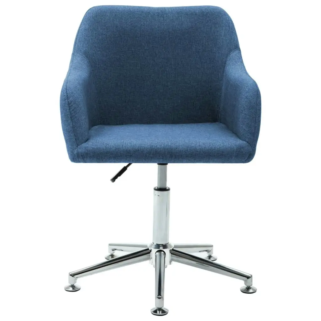 Swivel Dining Chair Blue Fabric 283473