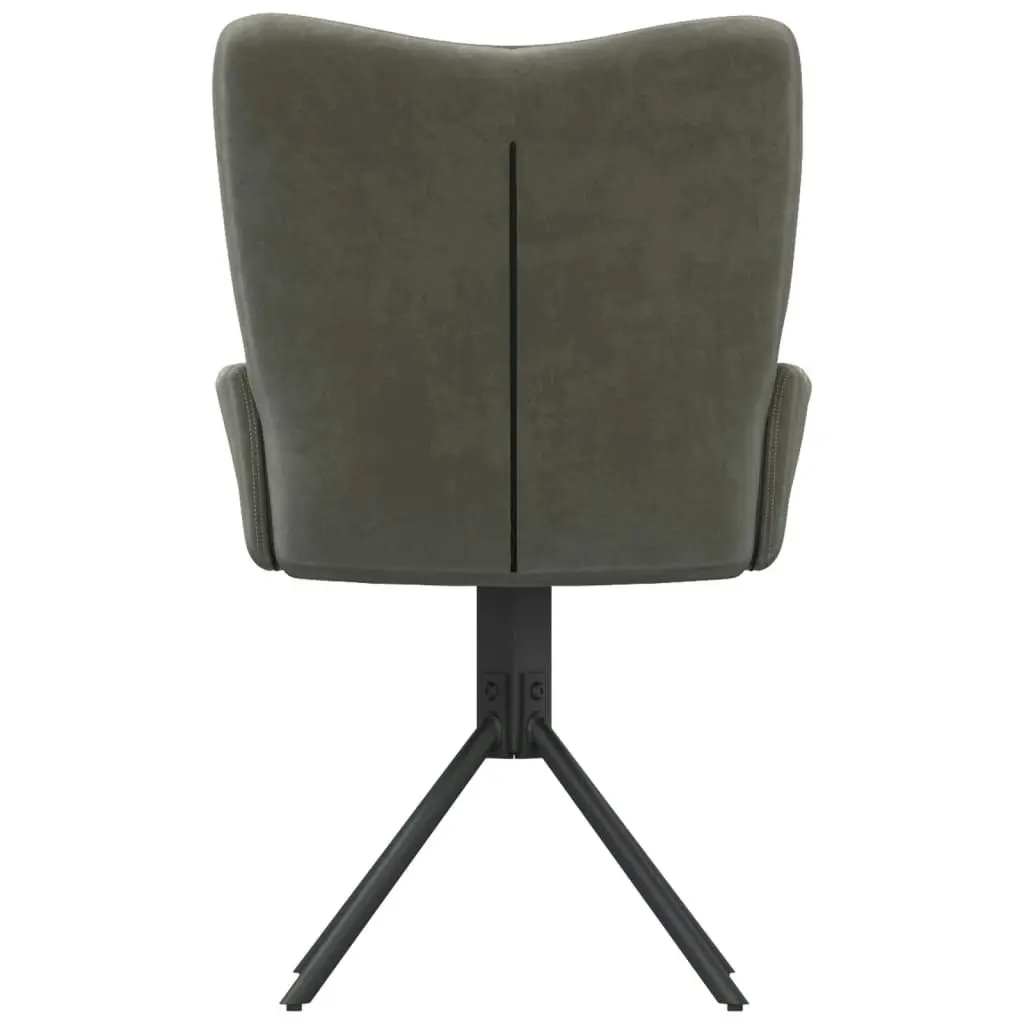 Swivel Dining Chairs 2 pcs Dark Grey Velvet 344810