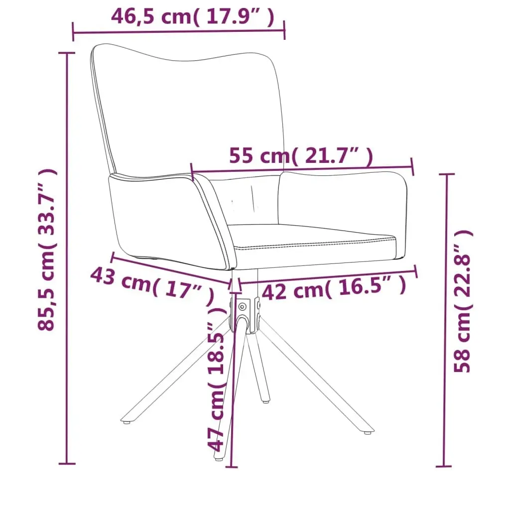 Swivel Dining Chairs 2 pcs Dark Grey Velvet 344810