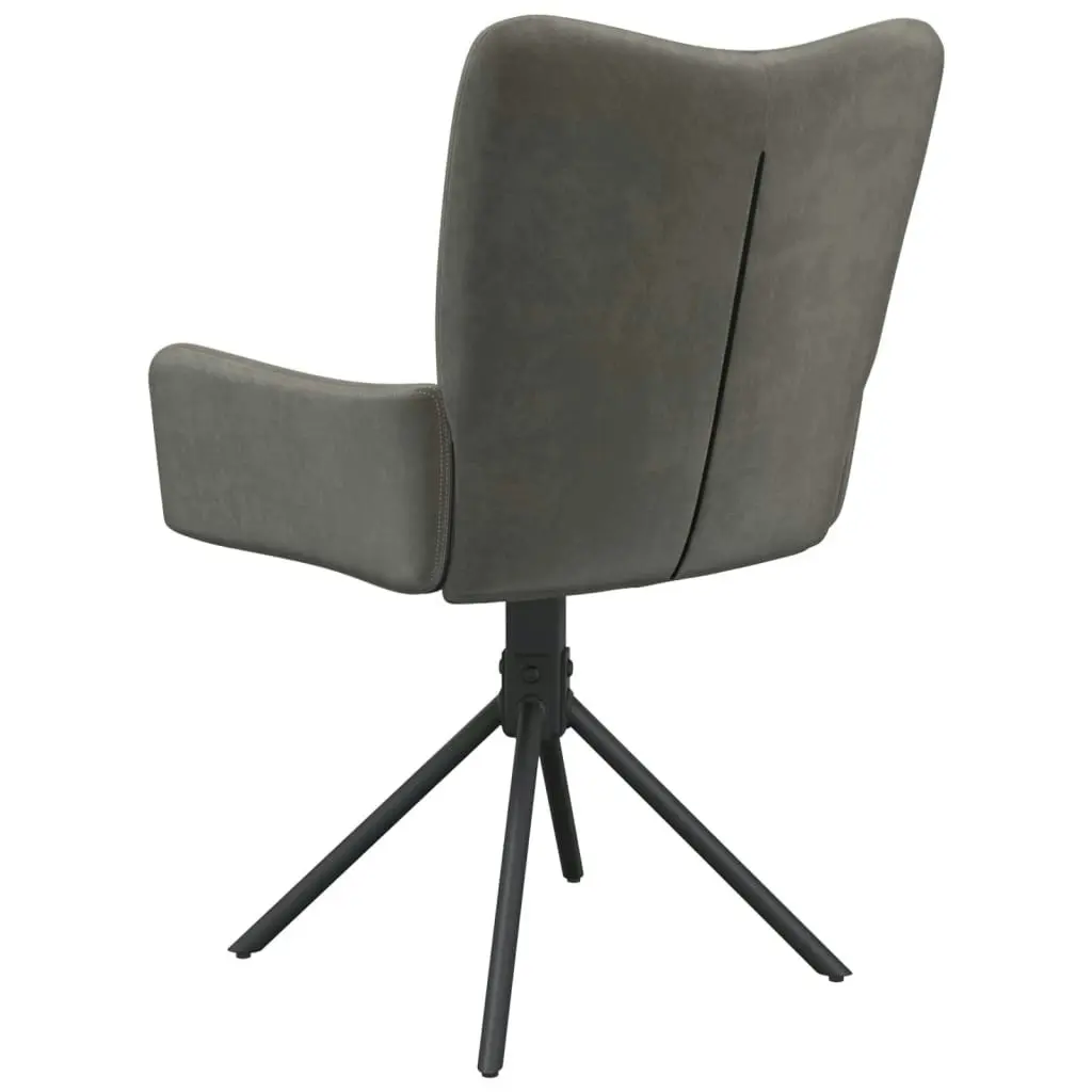 Swivel Dining Chairs 2 pcs Dark Grey Velvet 344810