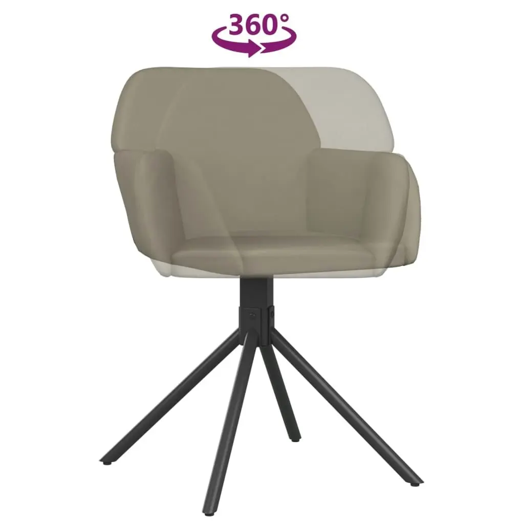 Swivel Dining Chairs 2 pcs Light Grey Velvet 344740