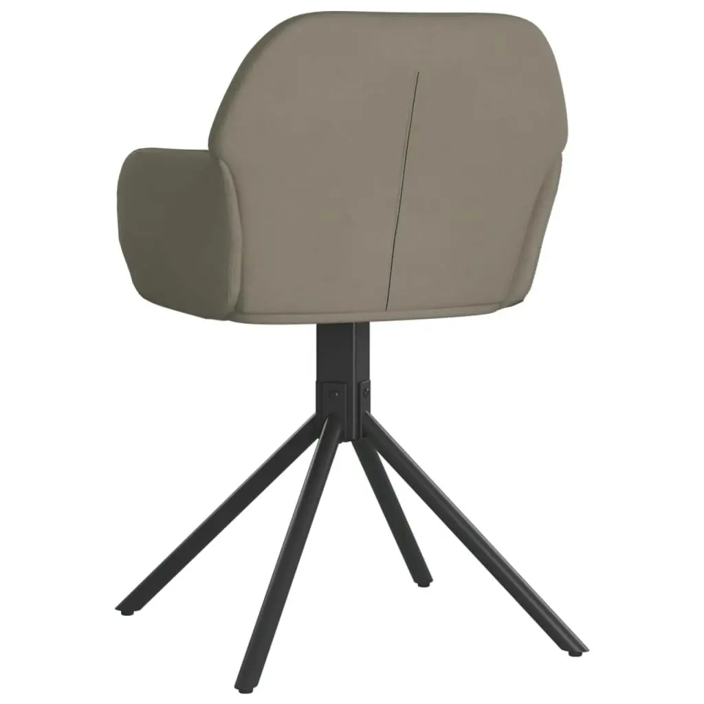 Swivel Dining Chairs 2 pcs Light Grey Velvet 344740