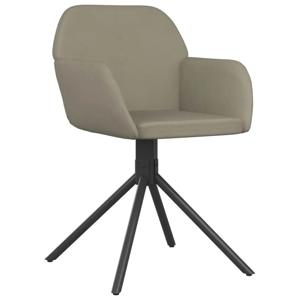 Swivel Dining Chairs 2 pcs Light Grey Velvet 344740