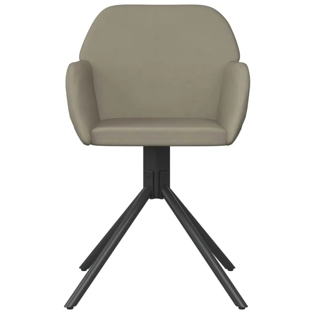 Swivel Dining Chairs 2 pcs Light Grey Velvet 344740