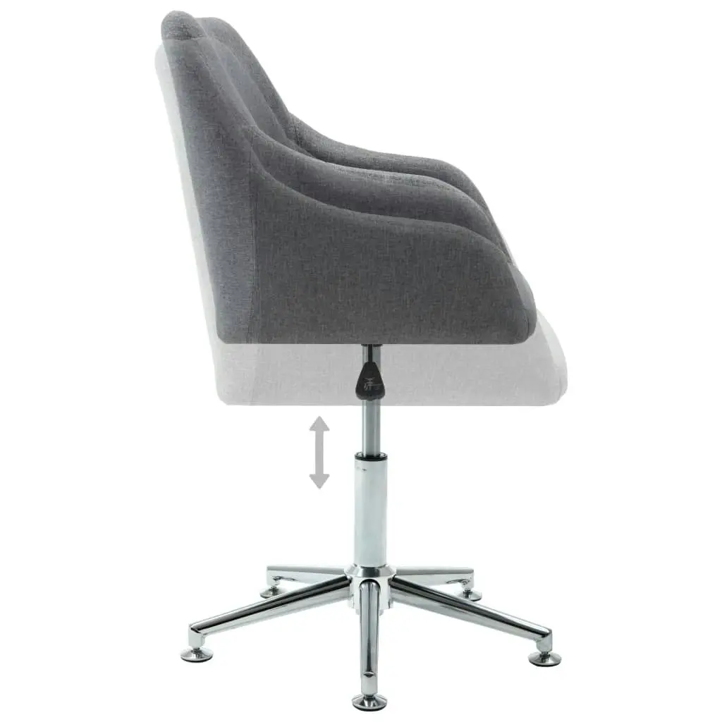 Swivel Dining Chair Light Grey Fabric 283469