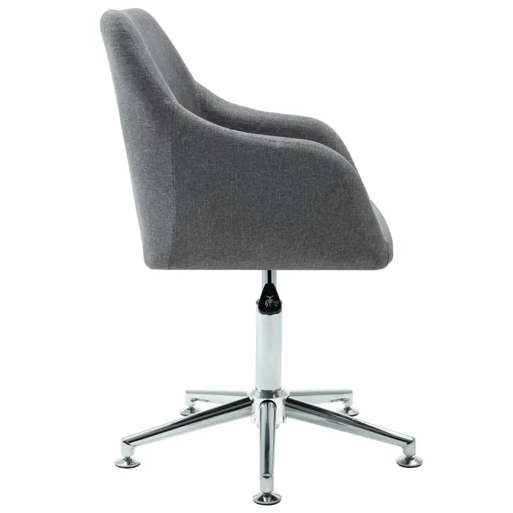 Swivel Dining Chair Light Grey Fabric 283469