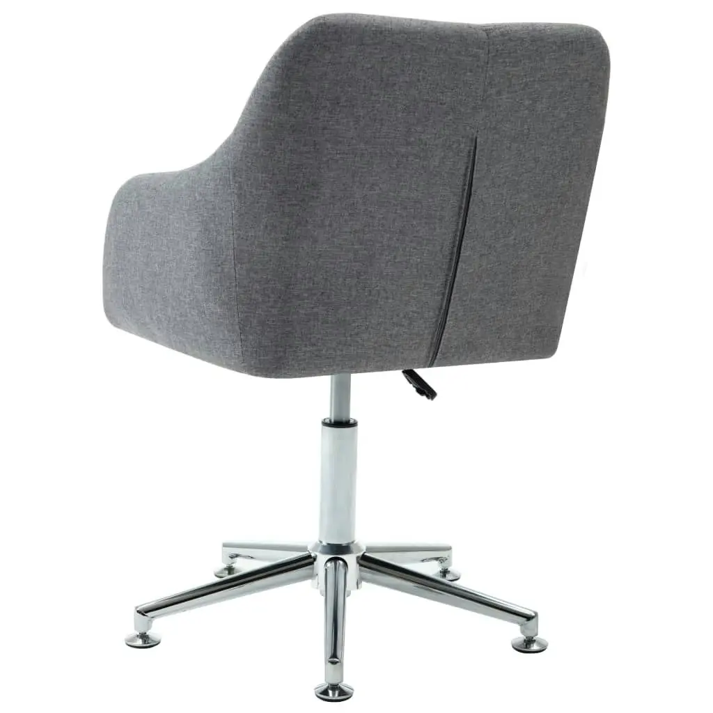 Swivel Dining Chair Light Grey Fabric 283469