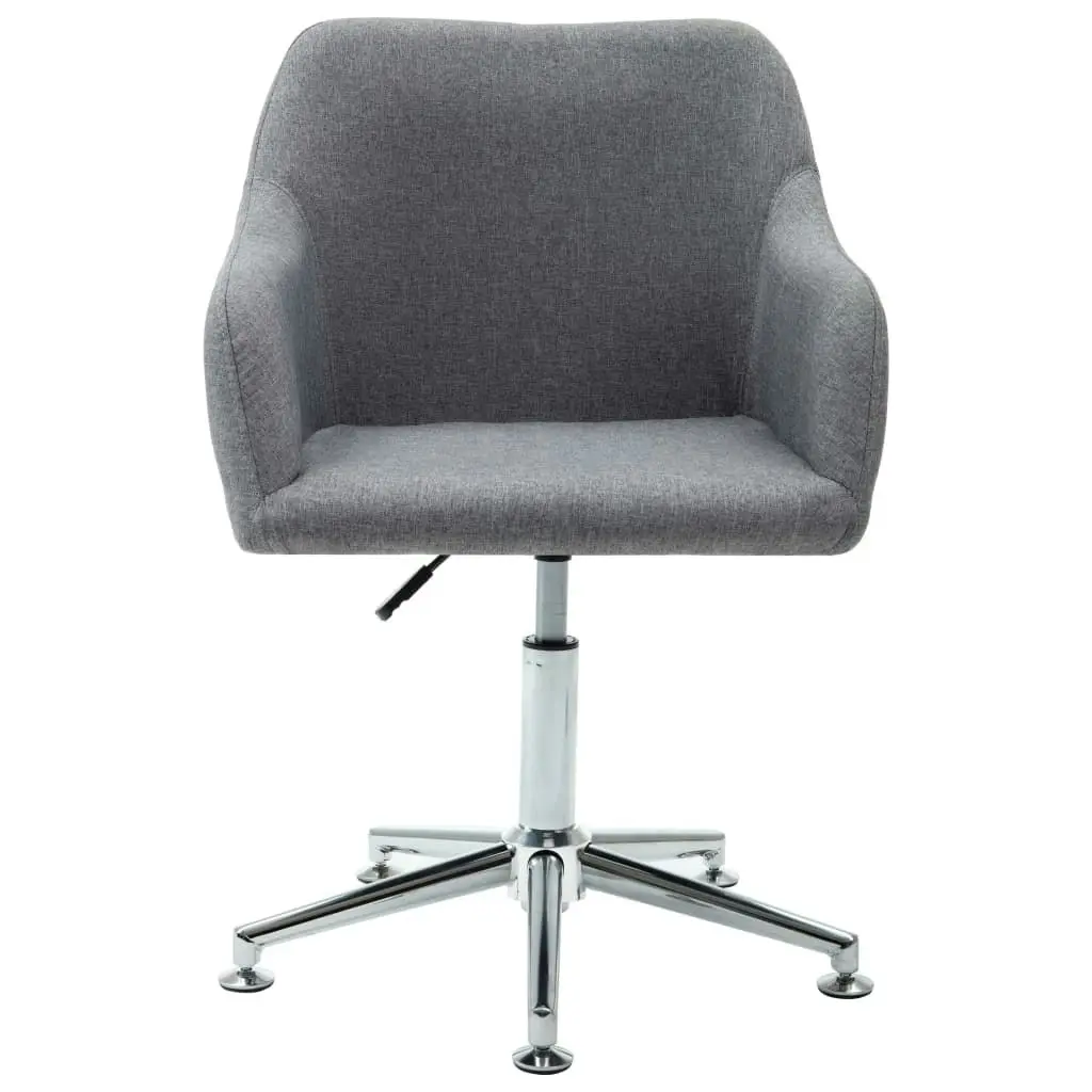 Swivel Dining Chair Light Grey Fabric 283469