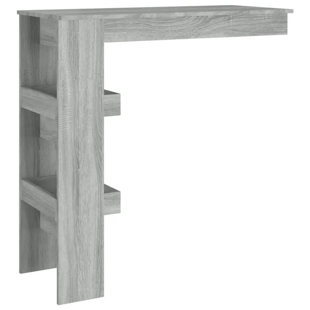 Wall Bar Table Grey Sonoma 102x45x103.5 cm Engineered Wood 817223