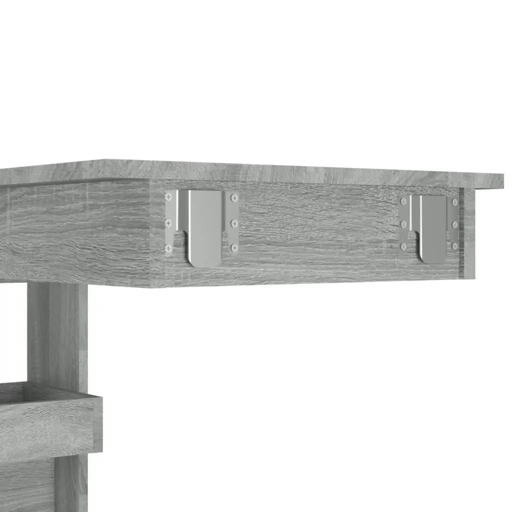 Wall Bar Table Grey Sonoma 102x45x103.5 cm Engineered Wood 817223