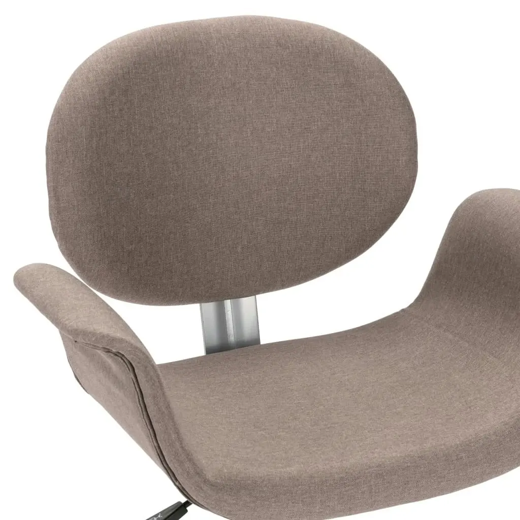 Swivel Dining Chair Taupe Fabric 287396