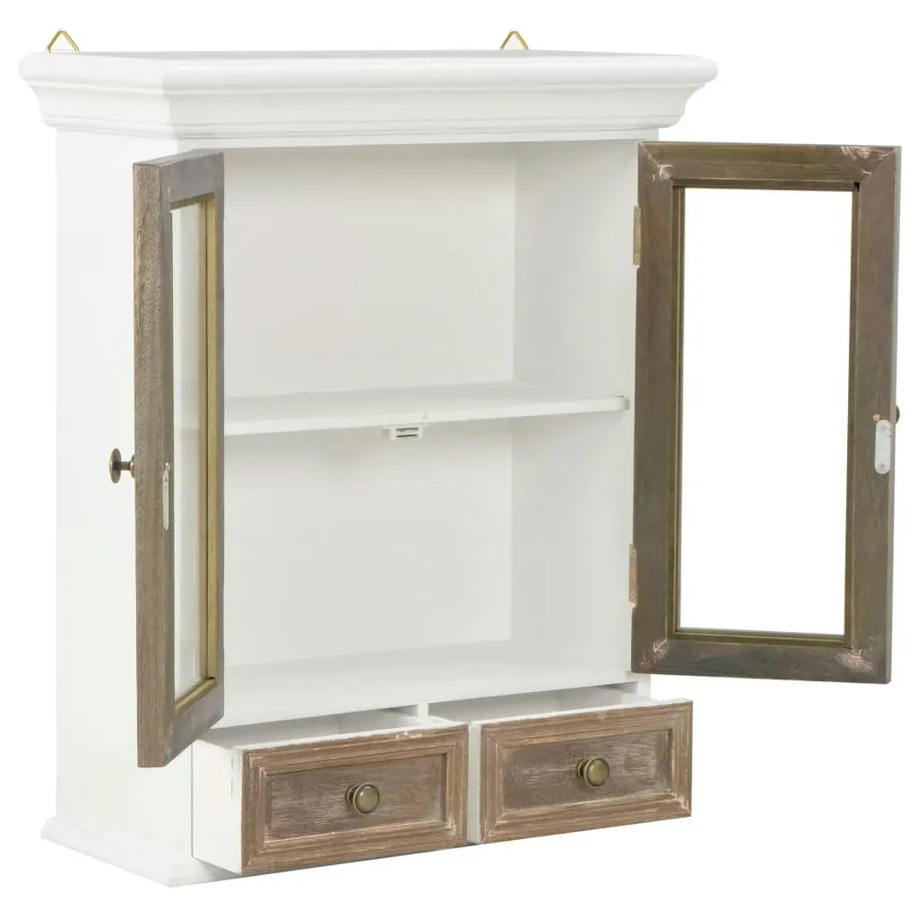 Wall Cabinet White 49x22x59 cm Engineered Wood 280073