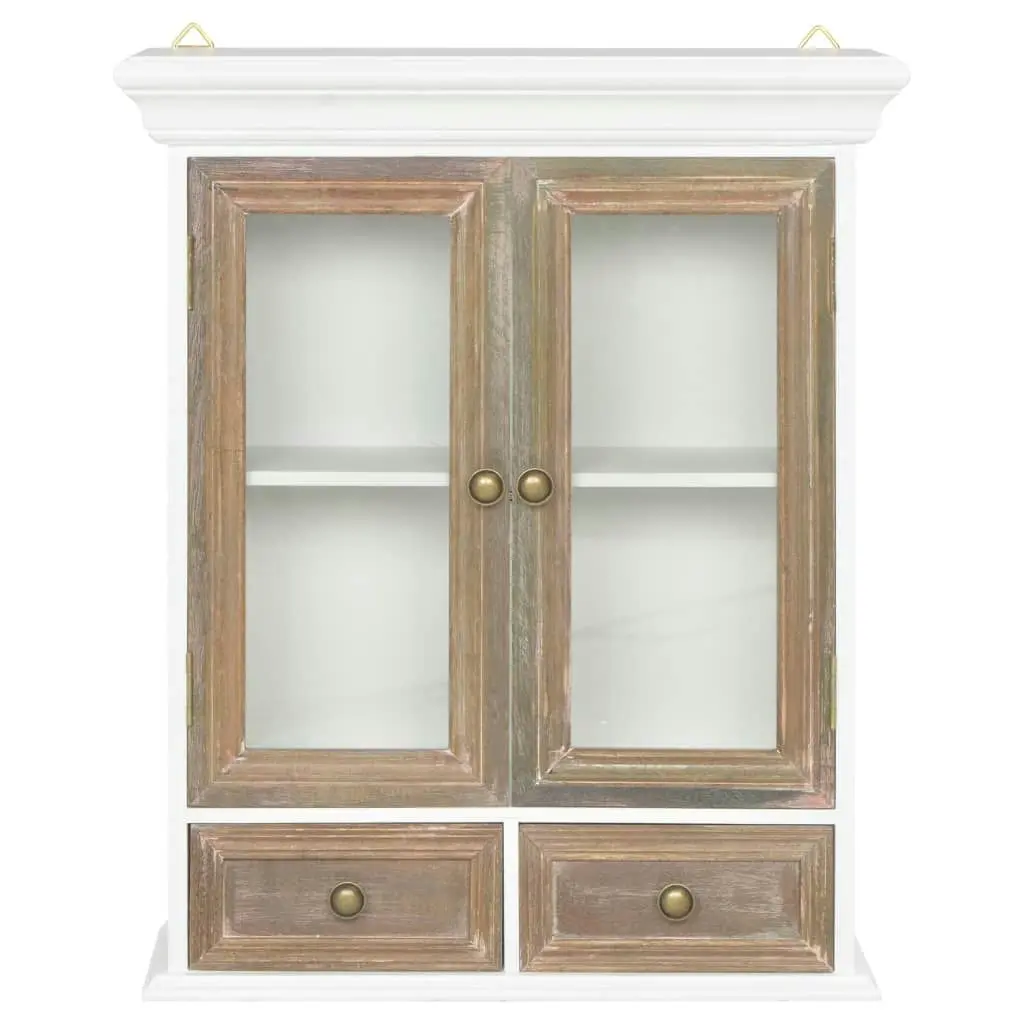 Wall Cabinet White 49x22x59 cm Engineered Wood 280073