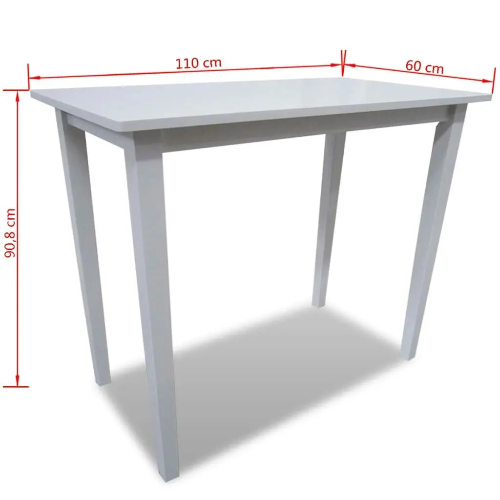 Wooden Bar Table White 241701