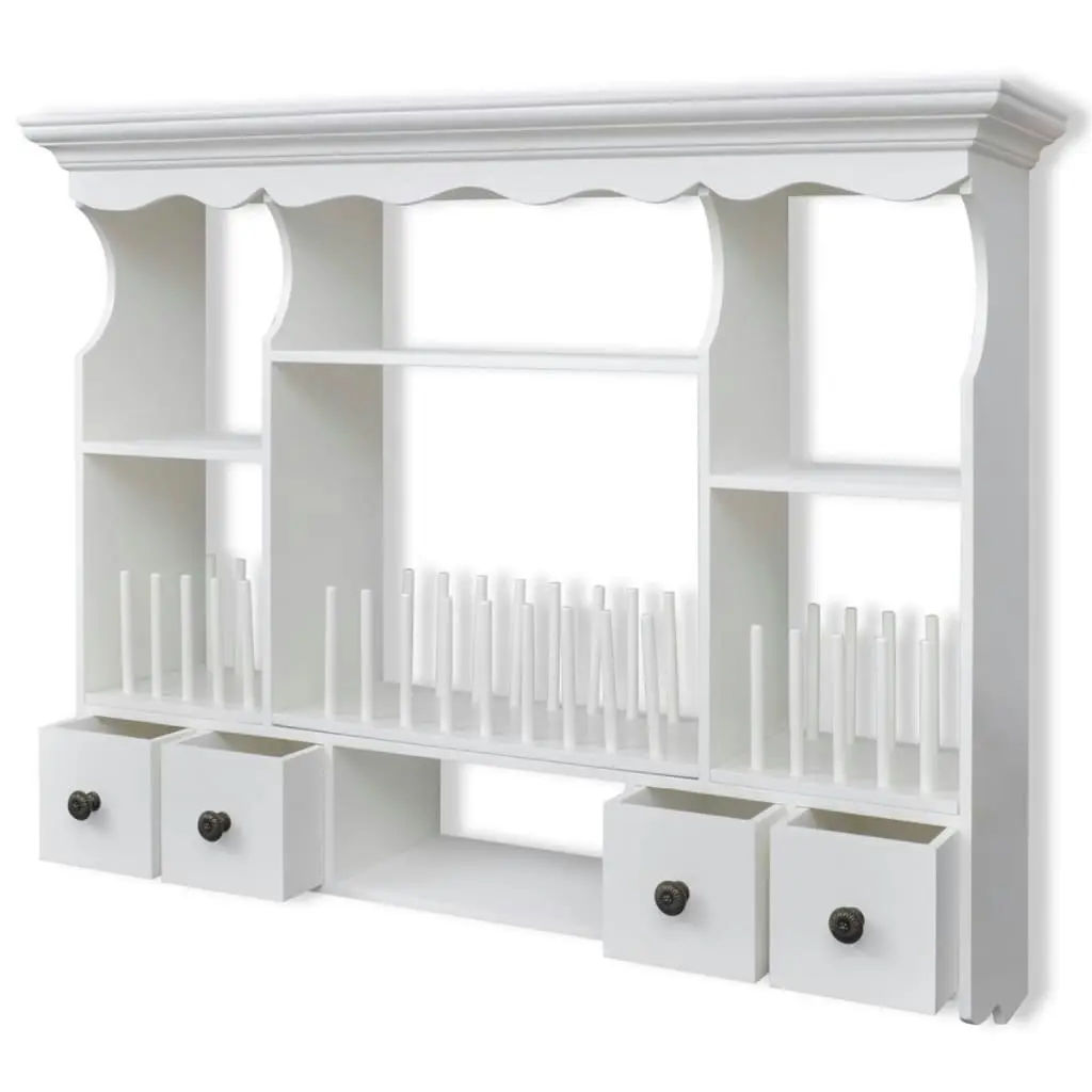 Wooden Kitchen Wall Cabinet White 241372