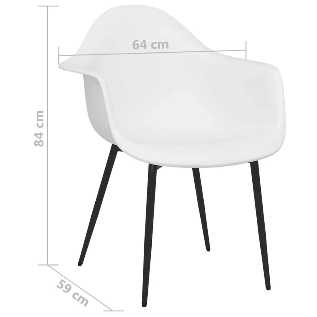 Dining Chairs 4 pcs White PP 338074