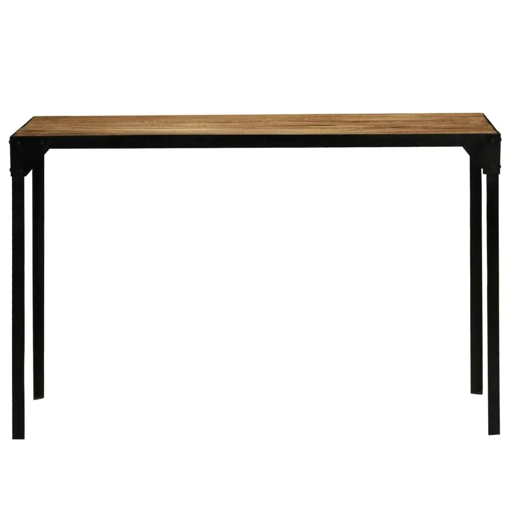 Dining Table Solid Rough Mange Wood and Steel 120 cm 246630