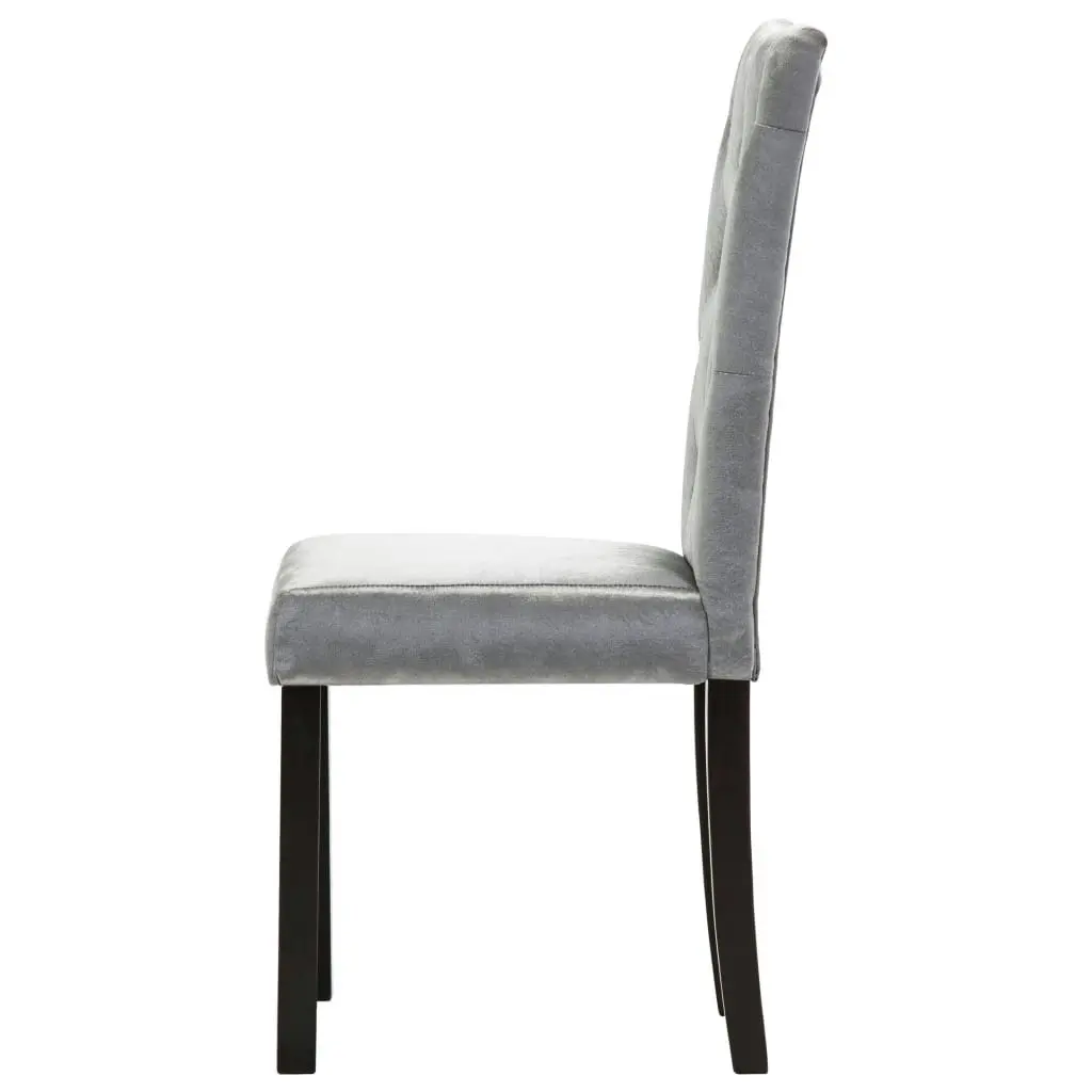 Dining Chairs 2 pcs Silver Velvet 246488