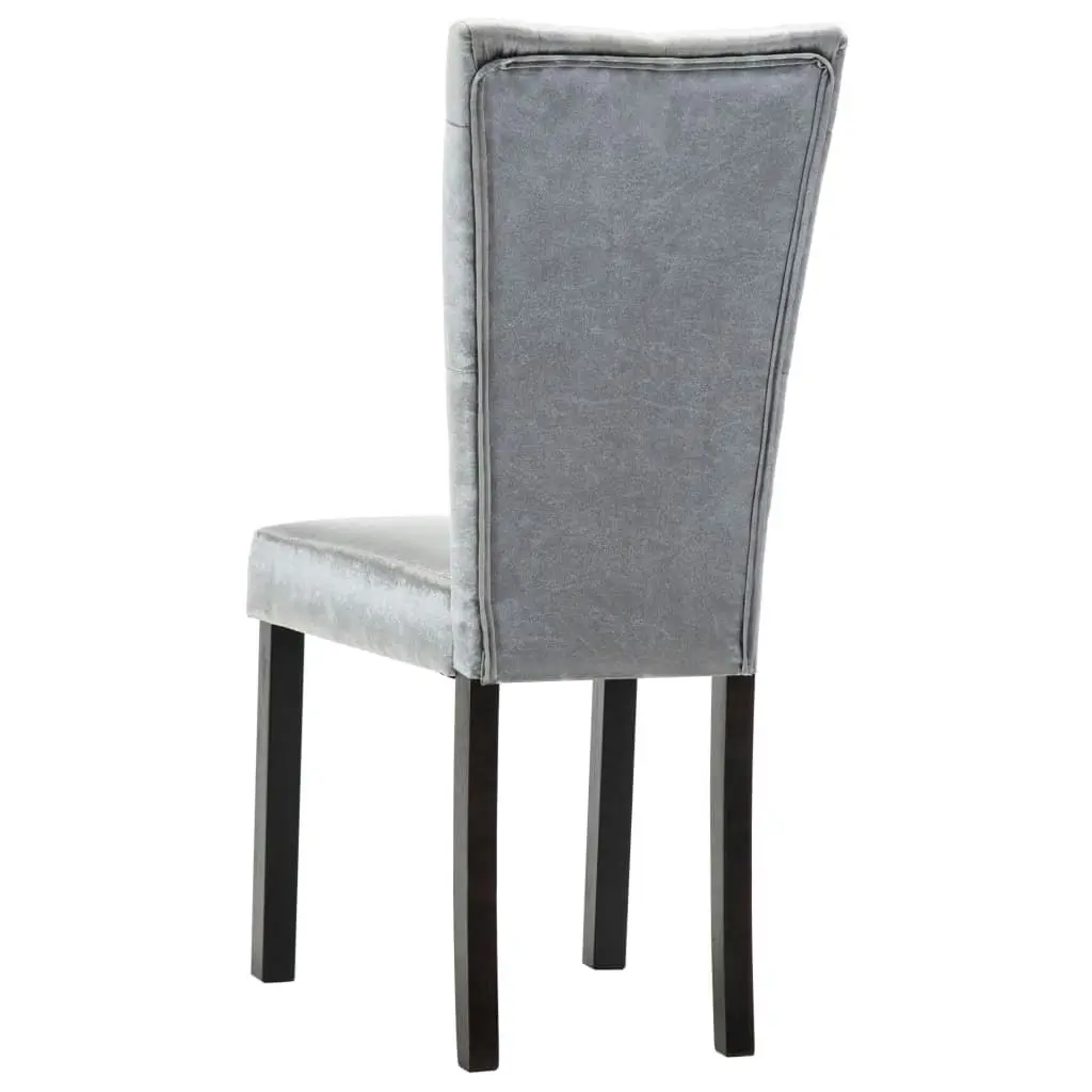 Dining Chairs 2 pcs Silver Velvet 246488