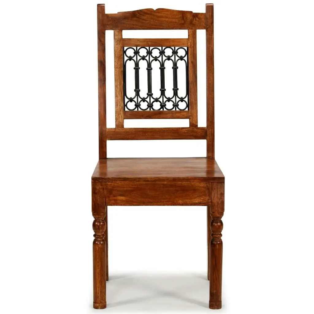 Dining Chairs 4 pcs Solid Wood with Sheesham Finish Classic 275271