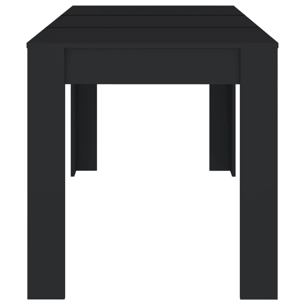 Dining Table Black 140x74.5x76 cm Engineered Wood 804203