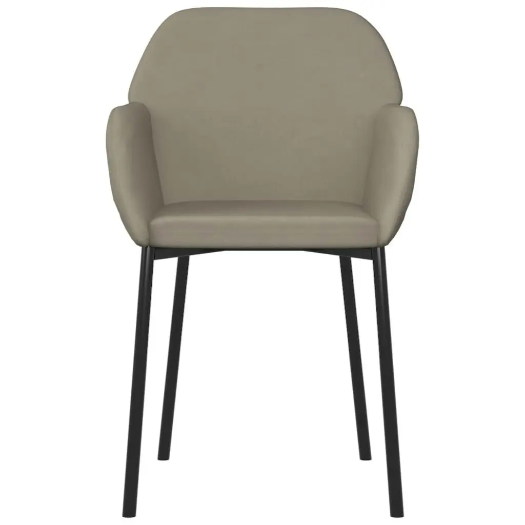 Dining Chairs 2 pcs Light Grey Velvet 344701