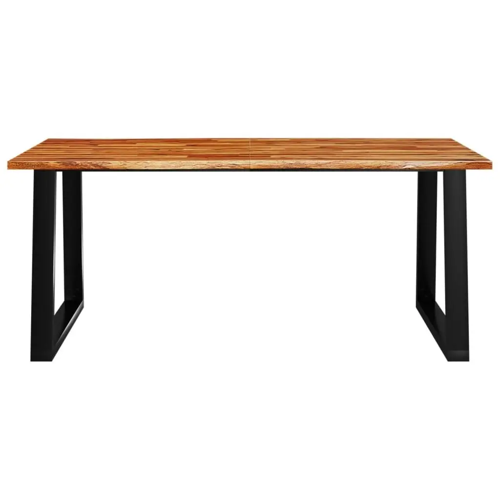 Dining Table with Live Edge 180x90x75 cm Solid Wood Acacia 353291