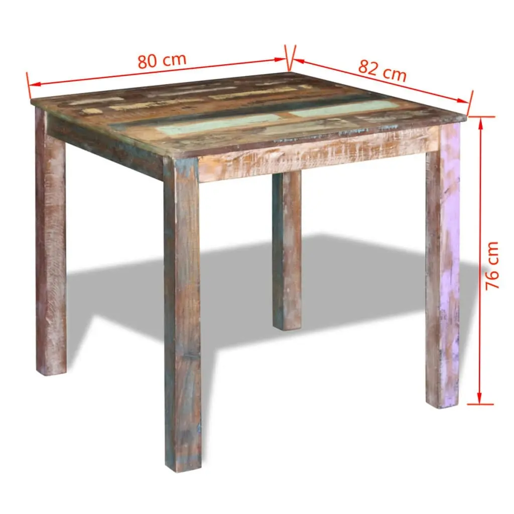 Dining Table Solid Reclaimed Wood 80x82x76 cm 243452