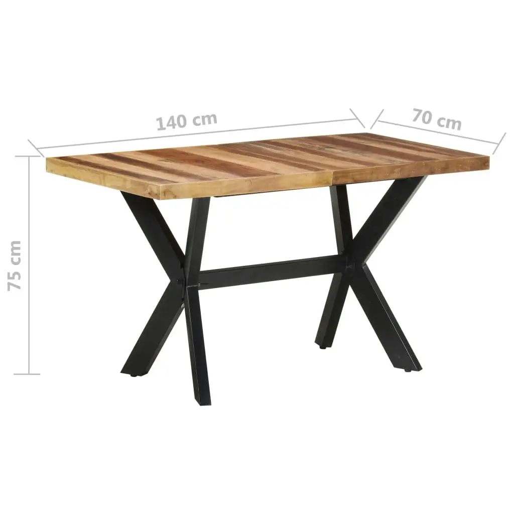 Dining Table 140x70x75 cm Solid Wood with Honey Finish 321546