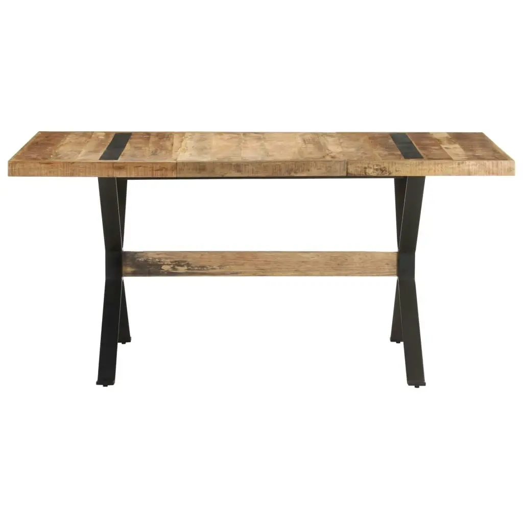 Dining Table 160x80x76 cm Rough Mango Wood 321608