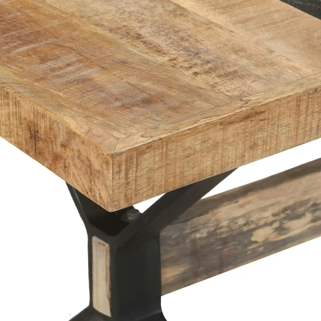 Dining Table 160x80x76 cm Rough Mango Wood 321608