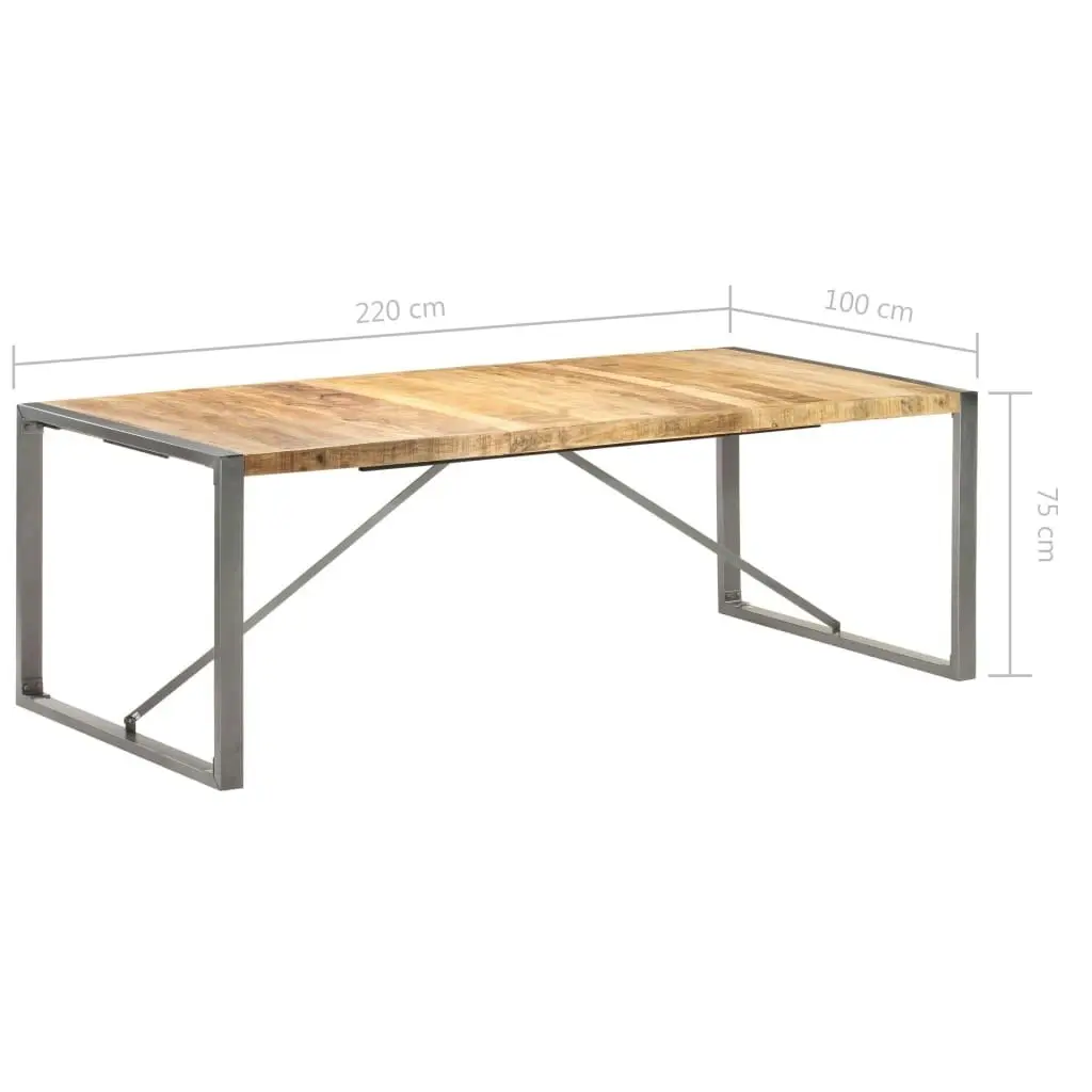 Dining Table 220x100x75 cm Solid Wood Mango 321566