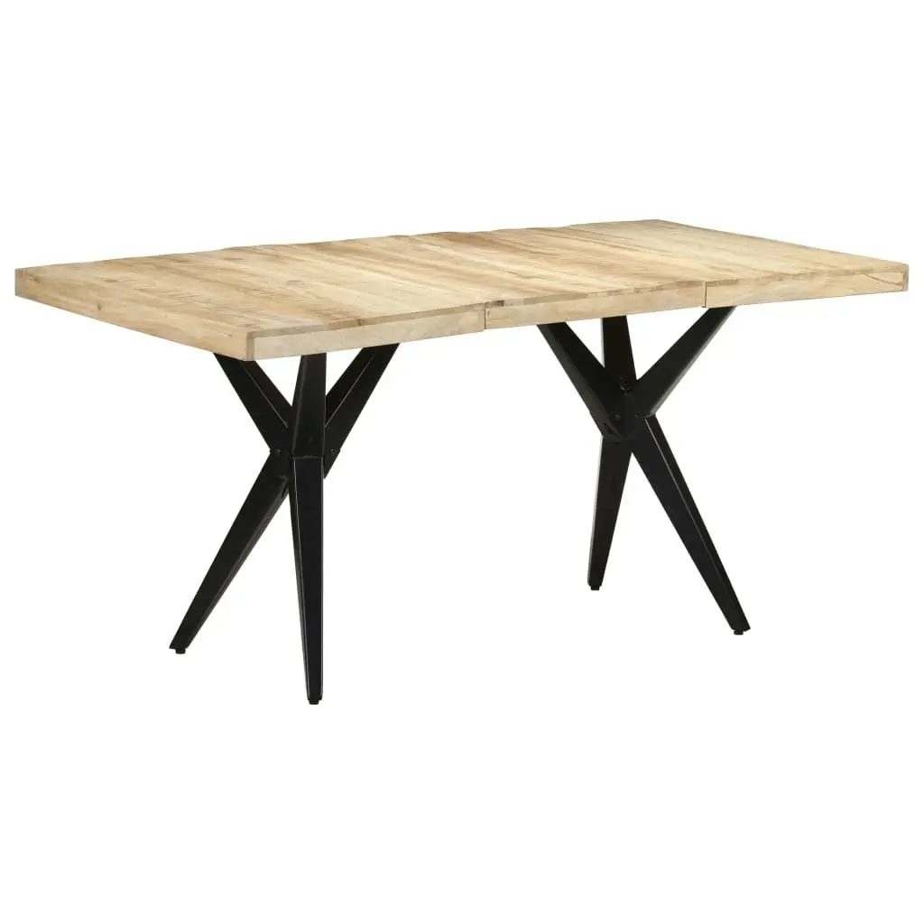 Dining Table 160x80x76 cm Rough Mango Wood 323566