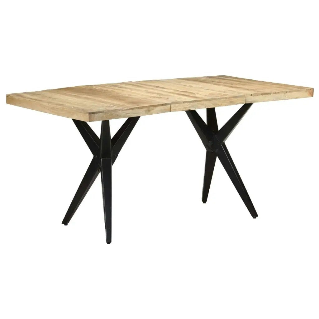 Dining Table 160x80x76 cm Rough Mango Wood 323566