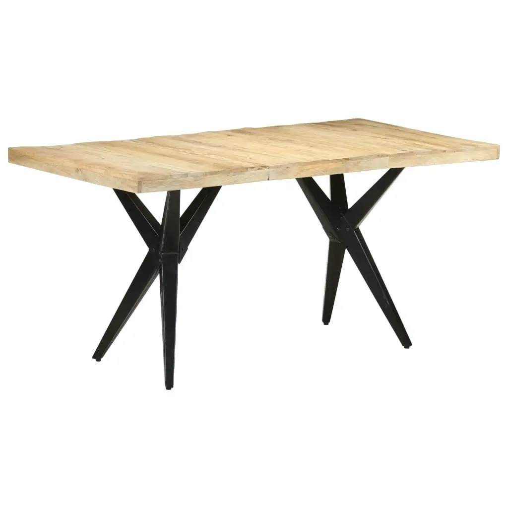 Dining Table 160x80x76 cm Rough Mango Wood 323566