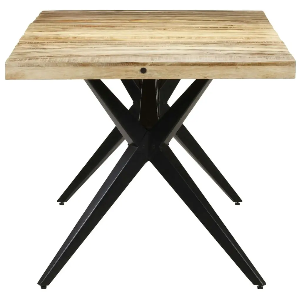 Dining Table 160x80x76 cm Rough Mango Wood 323566